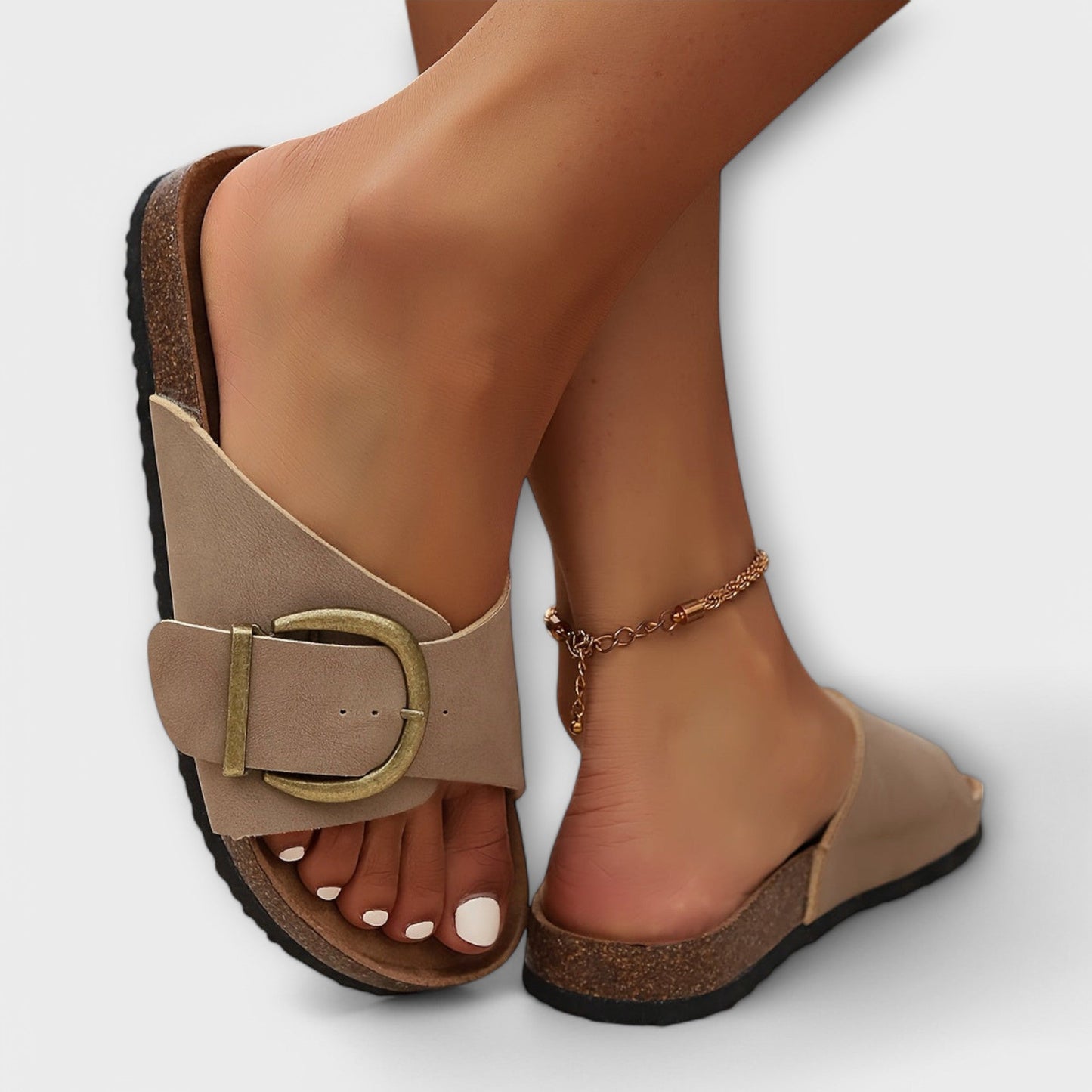 Margie - Sandales en liège pour femmes avec design à boucle