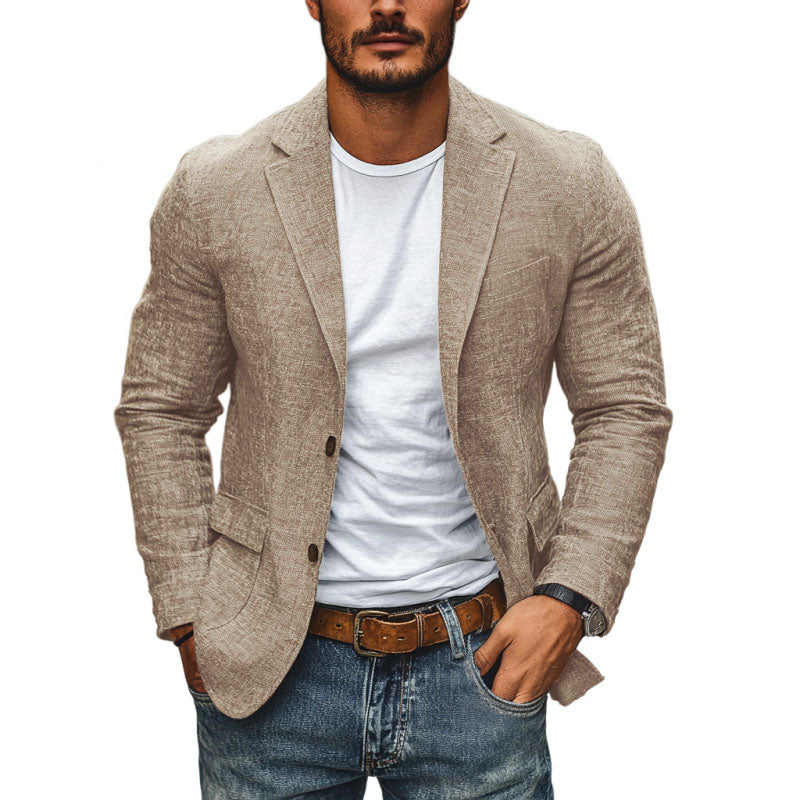 Blazer Ajusté pour Hommes avec Revers Notch
