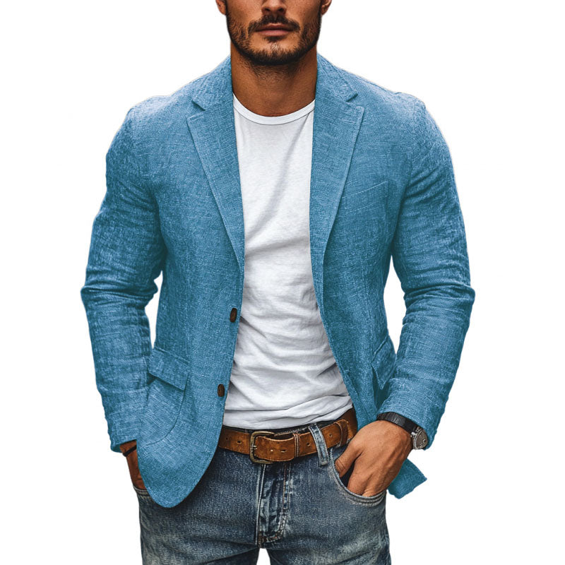 Blazer Ajusté pour Hommes avec Revers Notch