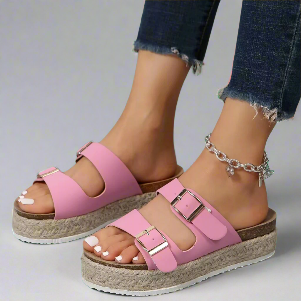Elfriede | Sandales en cuir premium brillant