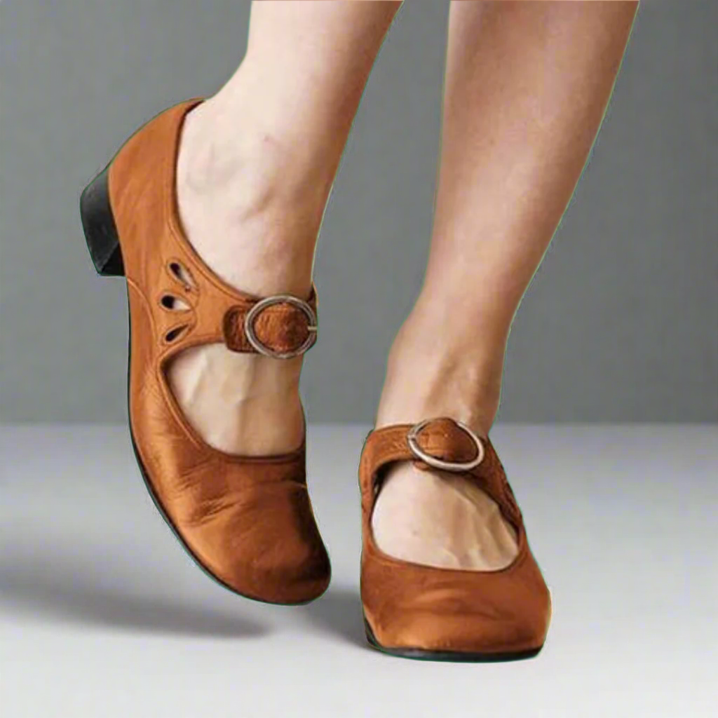 Denisa | Sandales en cuir orthopédiques avec semelle compensée confortable