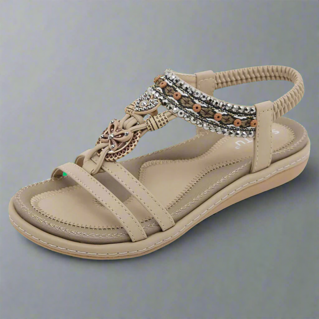 Felicitas | Sandales boho faites à la main en matériau premium