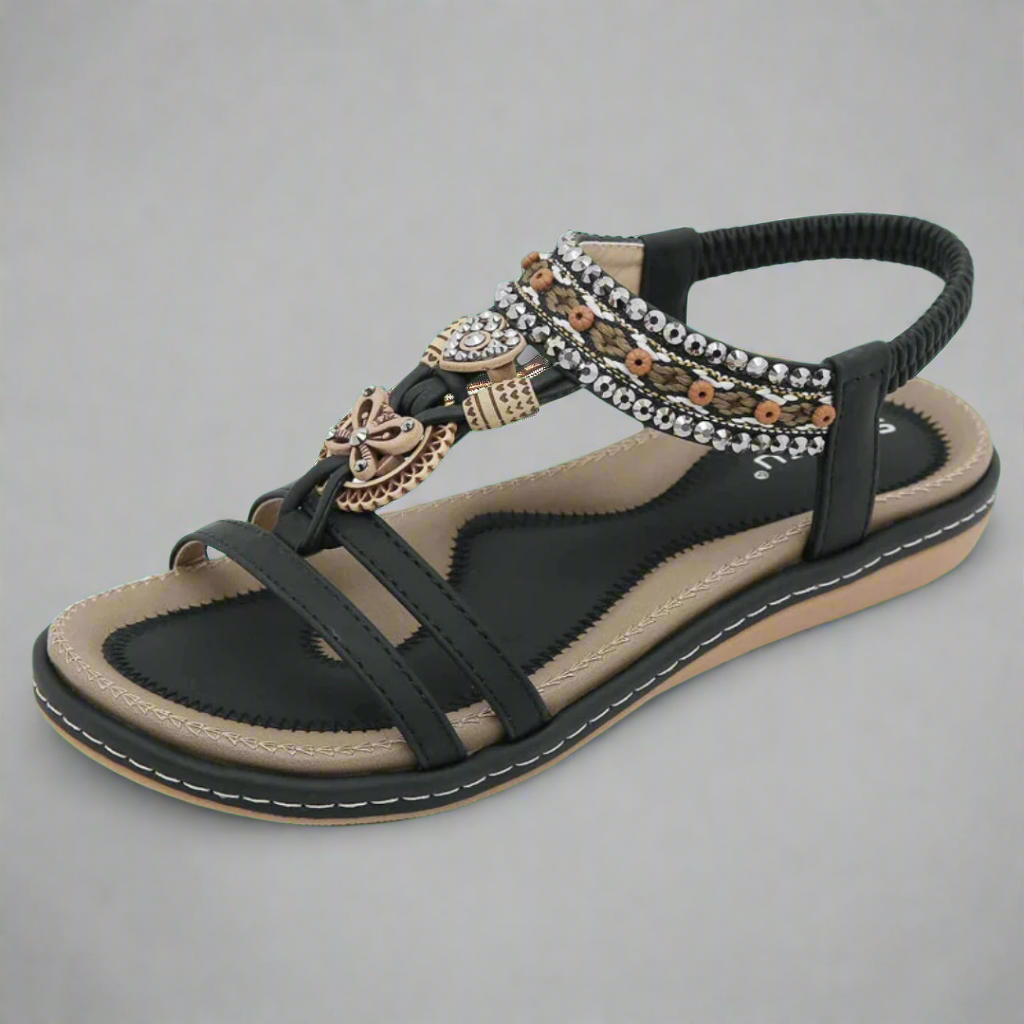 Felicitas | Sandales boho faites à la main en matériau premium