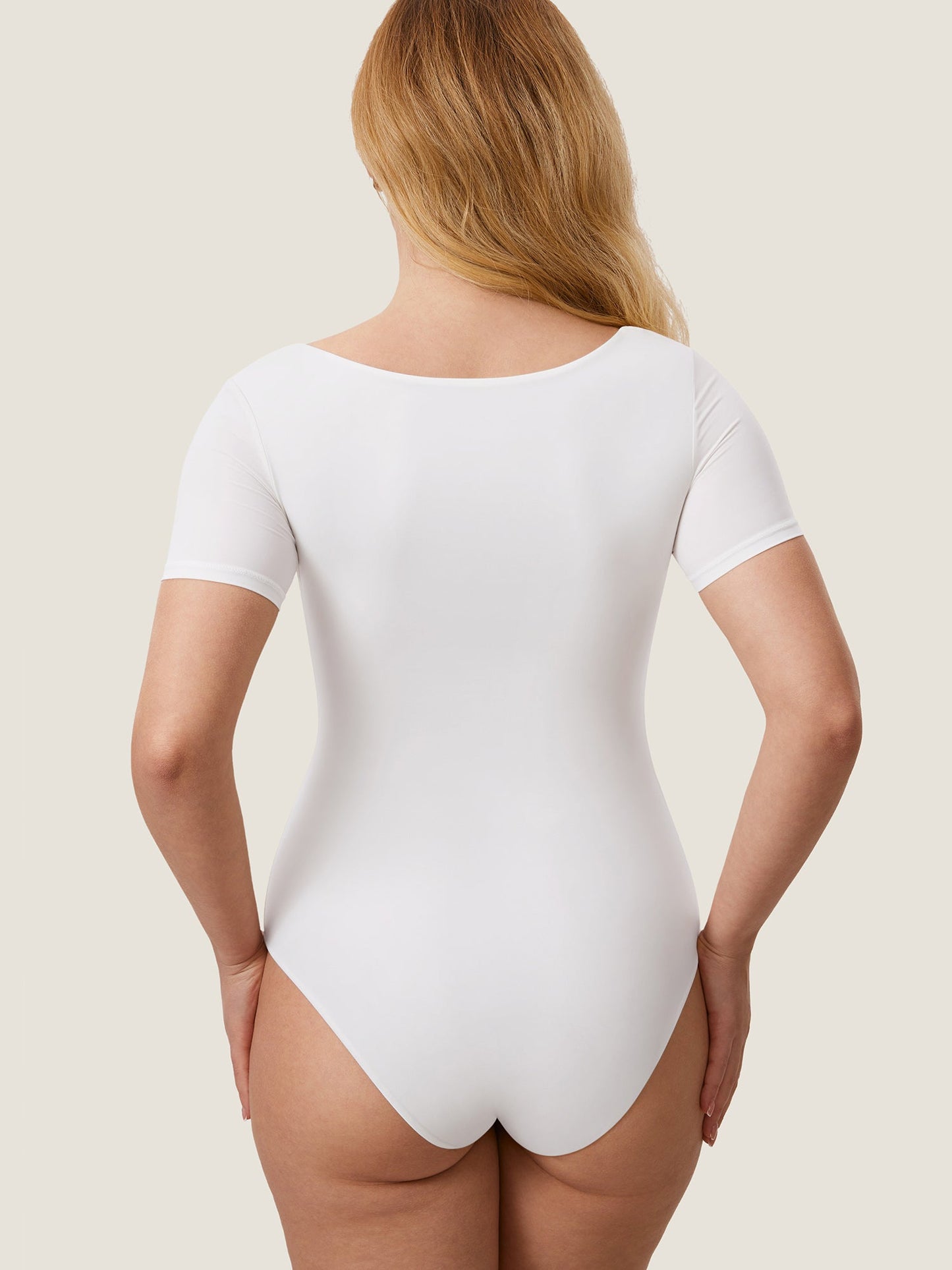Body à encolure carrée et manches courtes