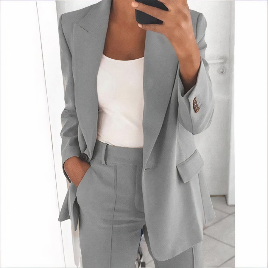 Sanne - Ensemble Blazer et Pantalon Tendance pour Femmes