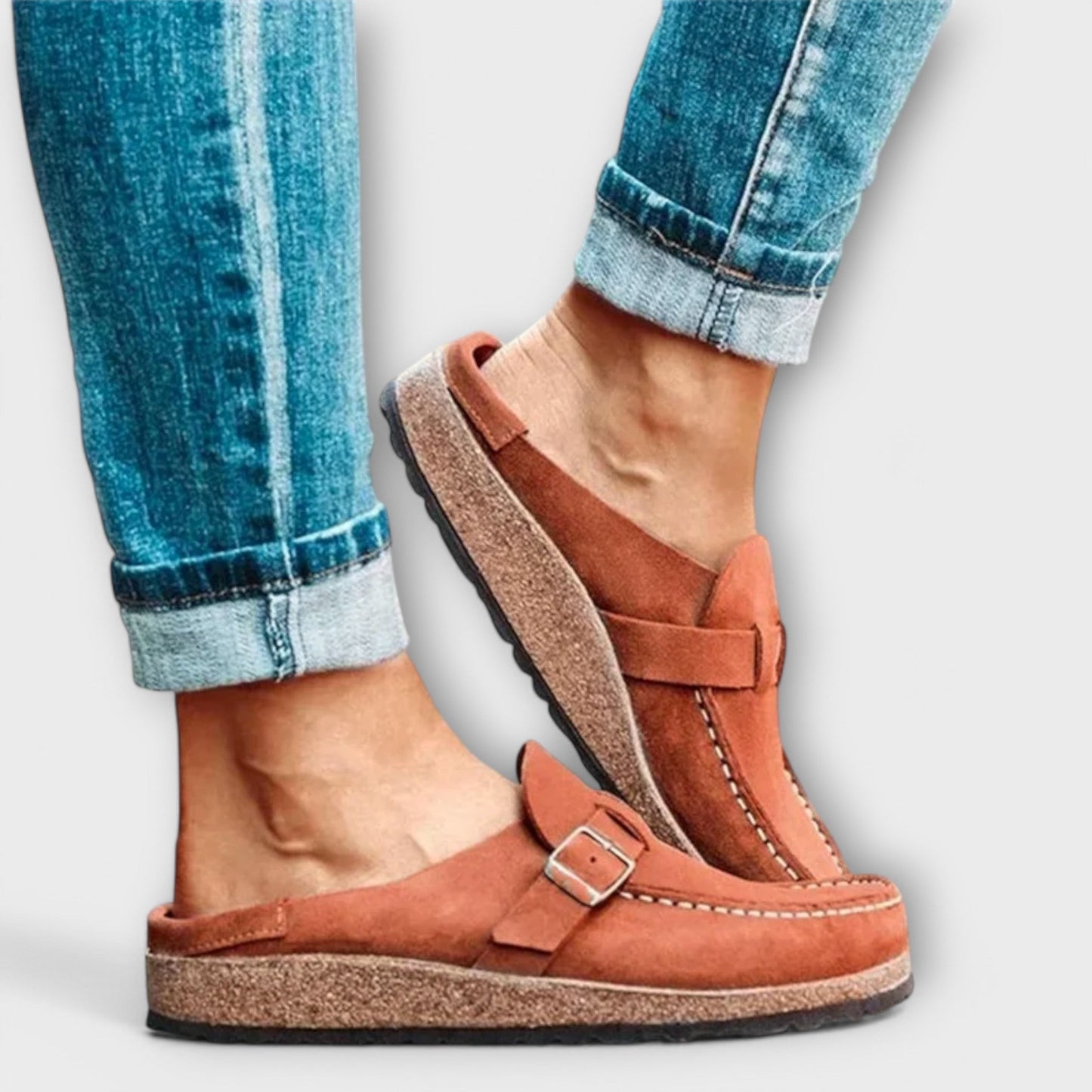 Mocassins orthopédiques pour femmes avec boucle décorative