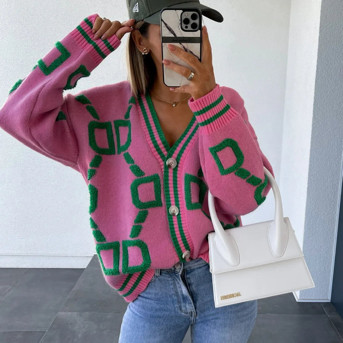 Nanette | Gilet tendance avec design géométrique