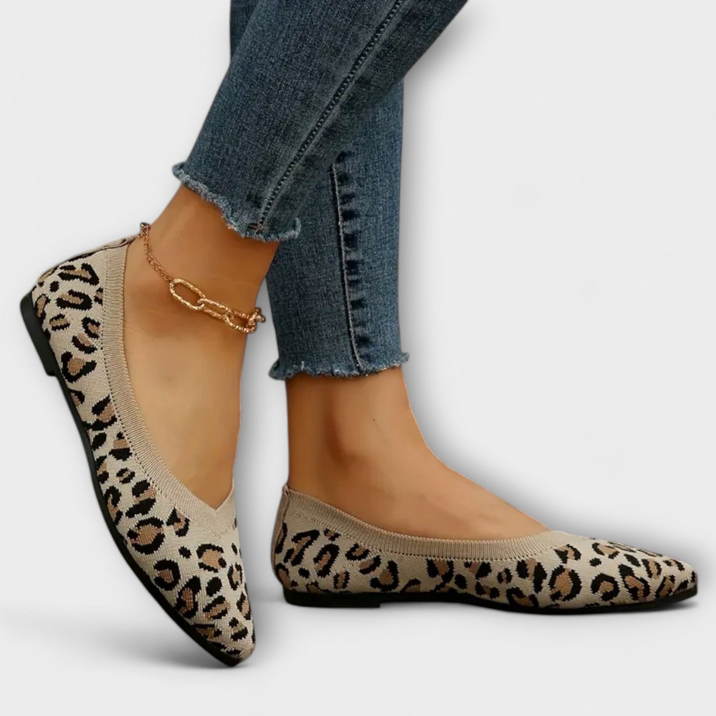 Ballerines à motif léopard