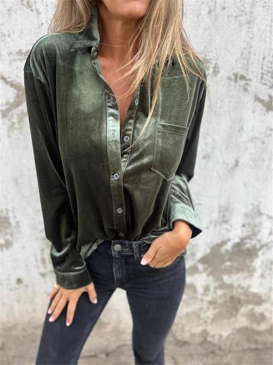 VIOLET | BLOUSE EN VELOURS