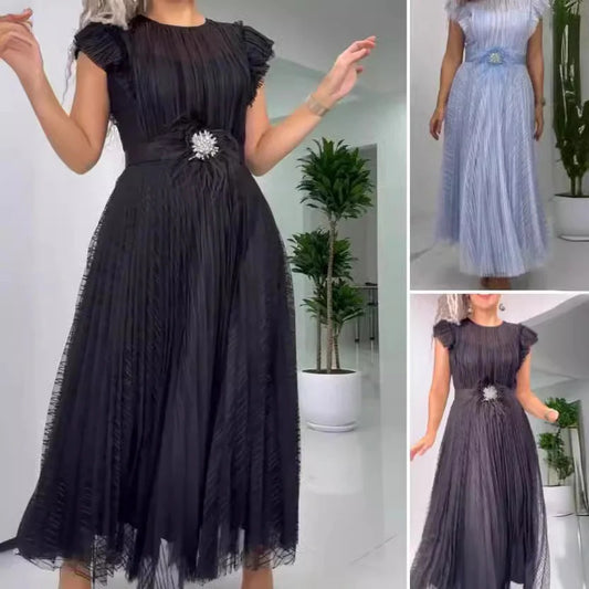 Robe en chiffon à coupe ajustée