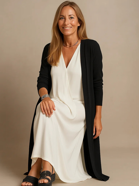 ELISE | Robe Longue Élégante avec Cardigan Offert