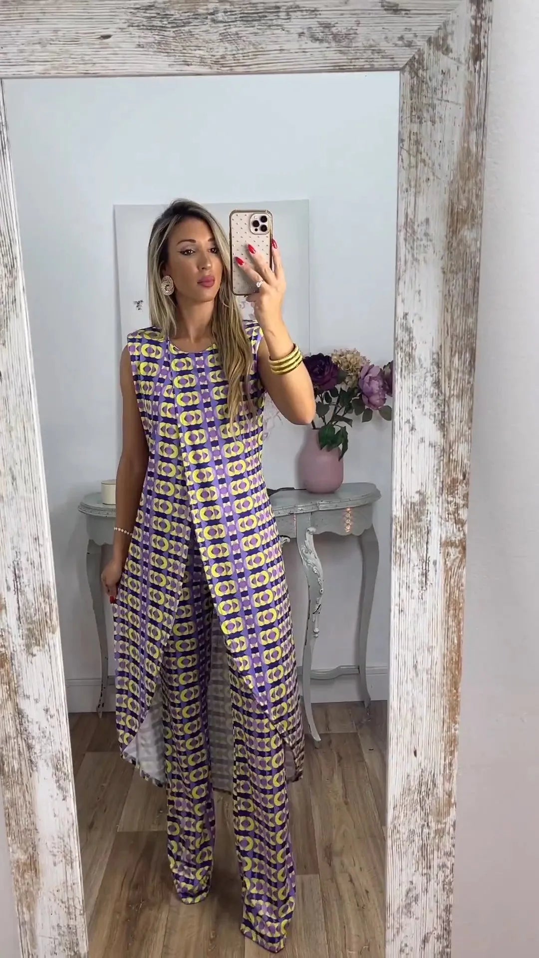 Gemma - Ensemble Confortables avec Imprimé Abstrait pour Femmes