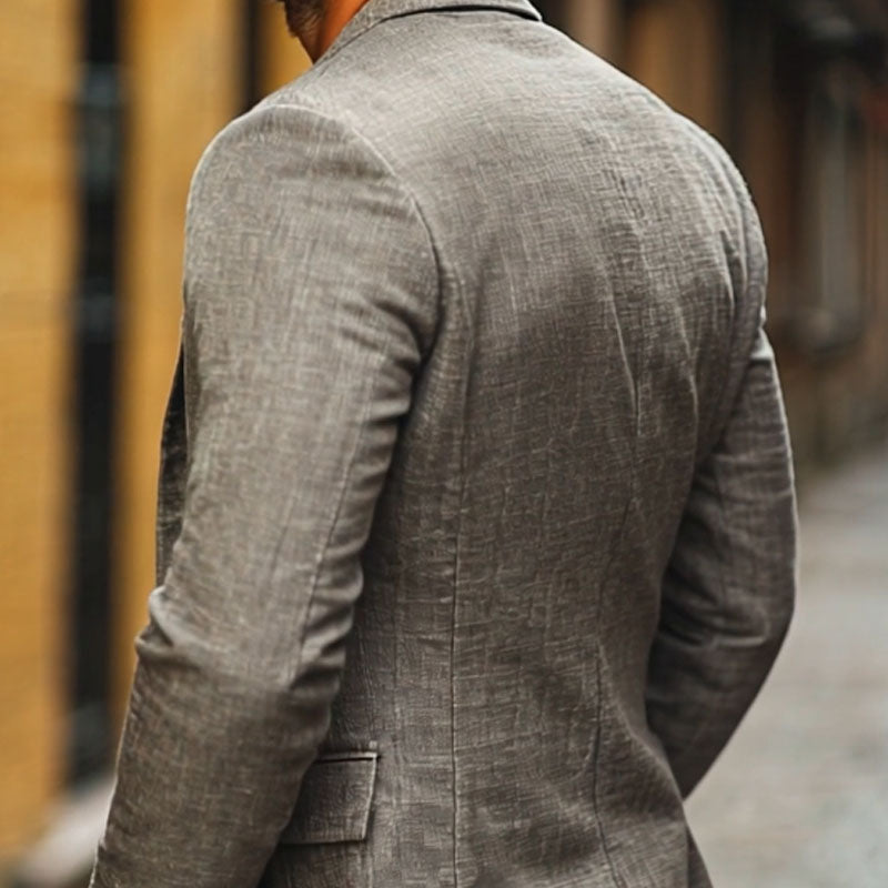 Blazer Ajusté pour Hommes avec Revers Notch