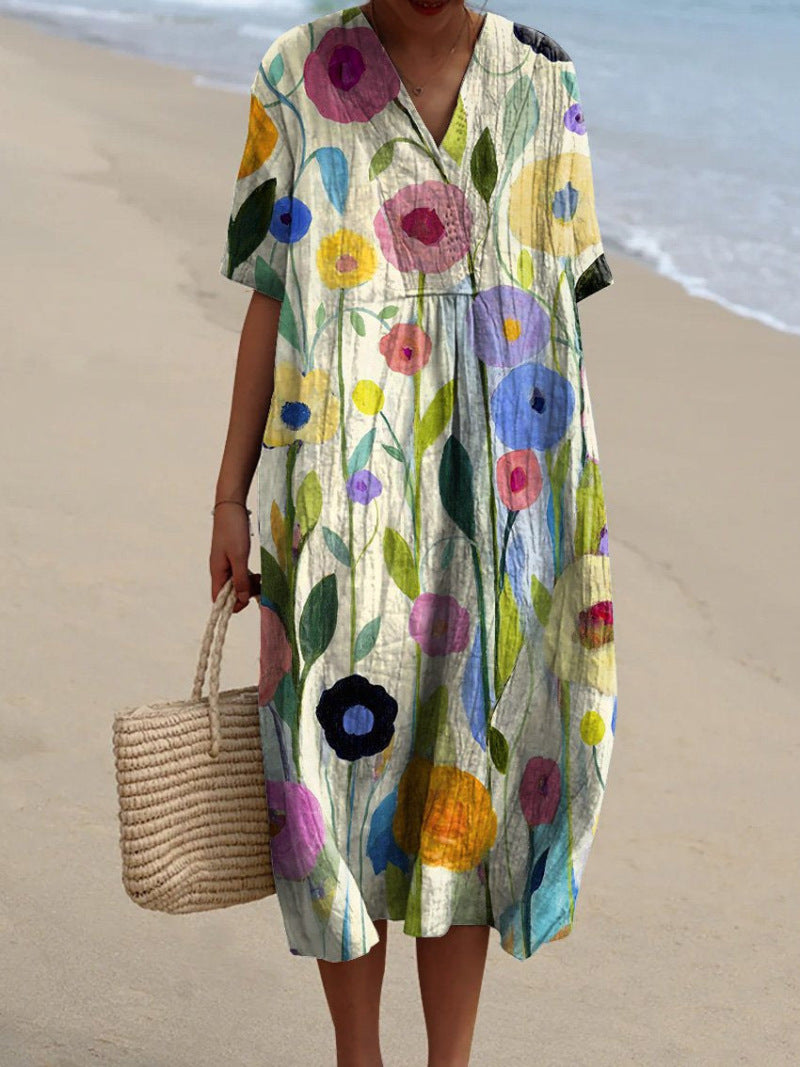 Nicka | Robe avec motif floral vivant