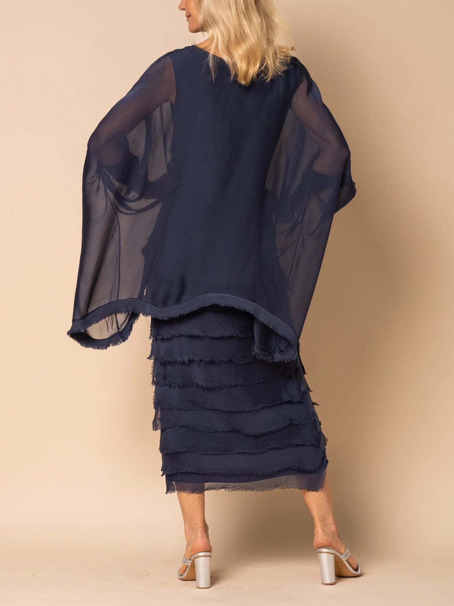 Dianne - Robe midi effilochée