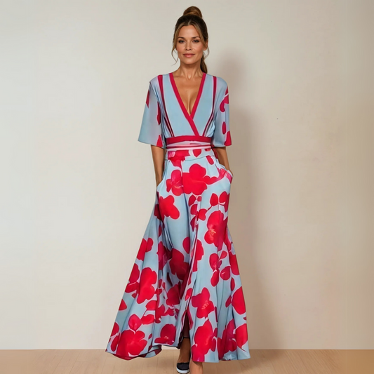 Amara – Robe Fleurie Intemporelle avec Élégance