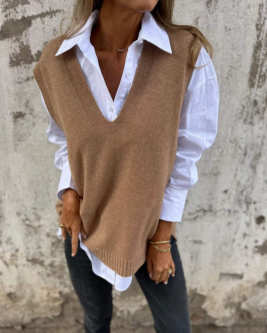 NUSA - GILET EN MAILLE CONFORTABLE