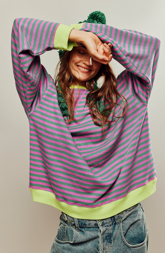 Anais™ | Pull Tricoté Décontracté Rayé