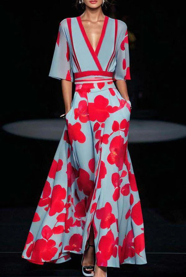Amara – Robe Fleurie Intemporelle avec Élégance