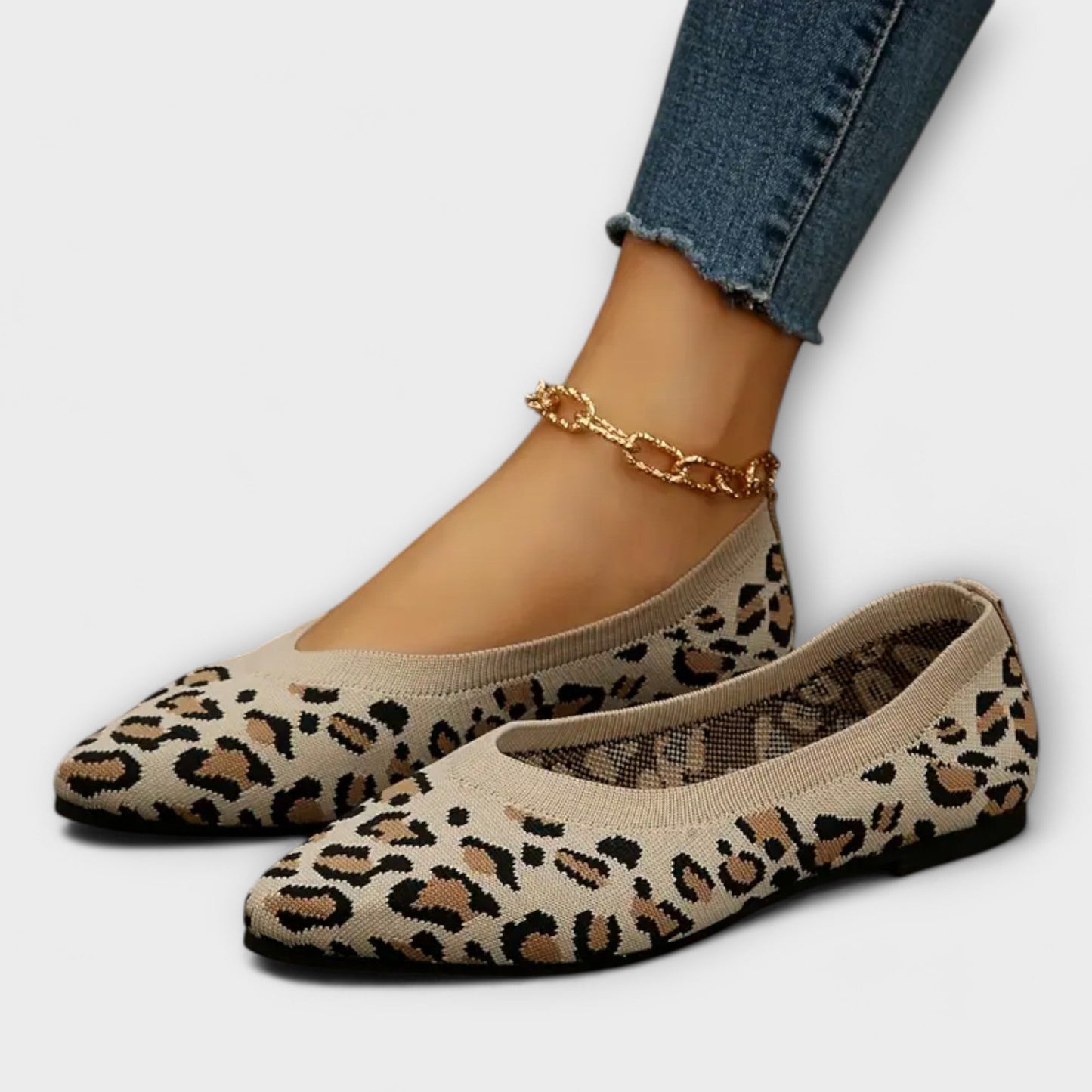 Ballerines à motif léopard