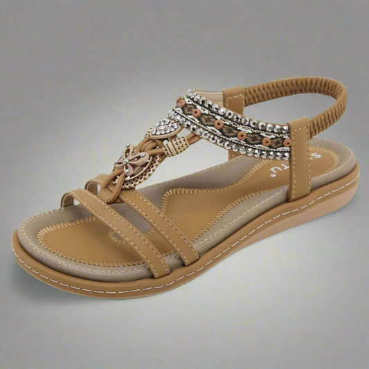 Felicitas | Sandales boho faites à la main en matériau premium
