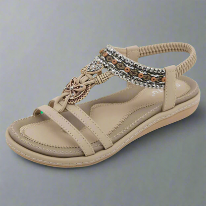 Felicitas | Sandales boho faites à la main en matériau premium
