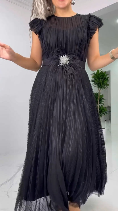 Robe en chiffon à coupe ajustée
