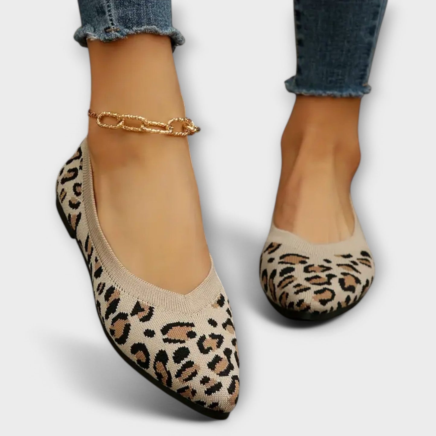 Ballerines à motif léopard