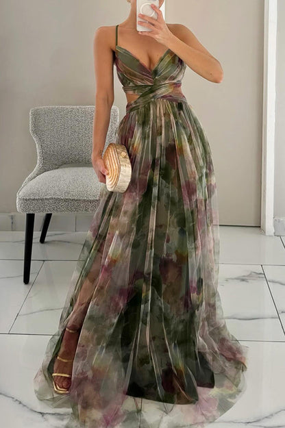 Vaëlia | Magnifique maxi-robe à imprimé floral