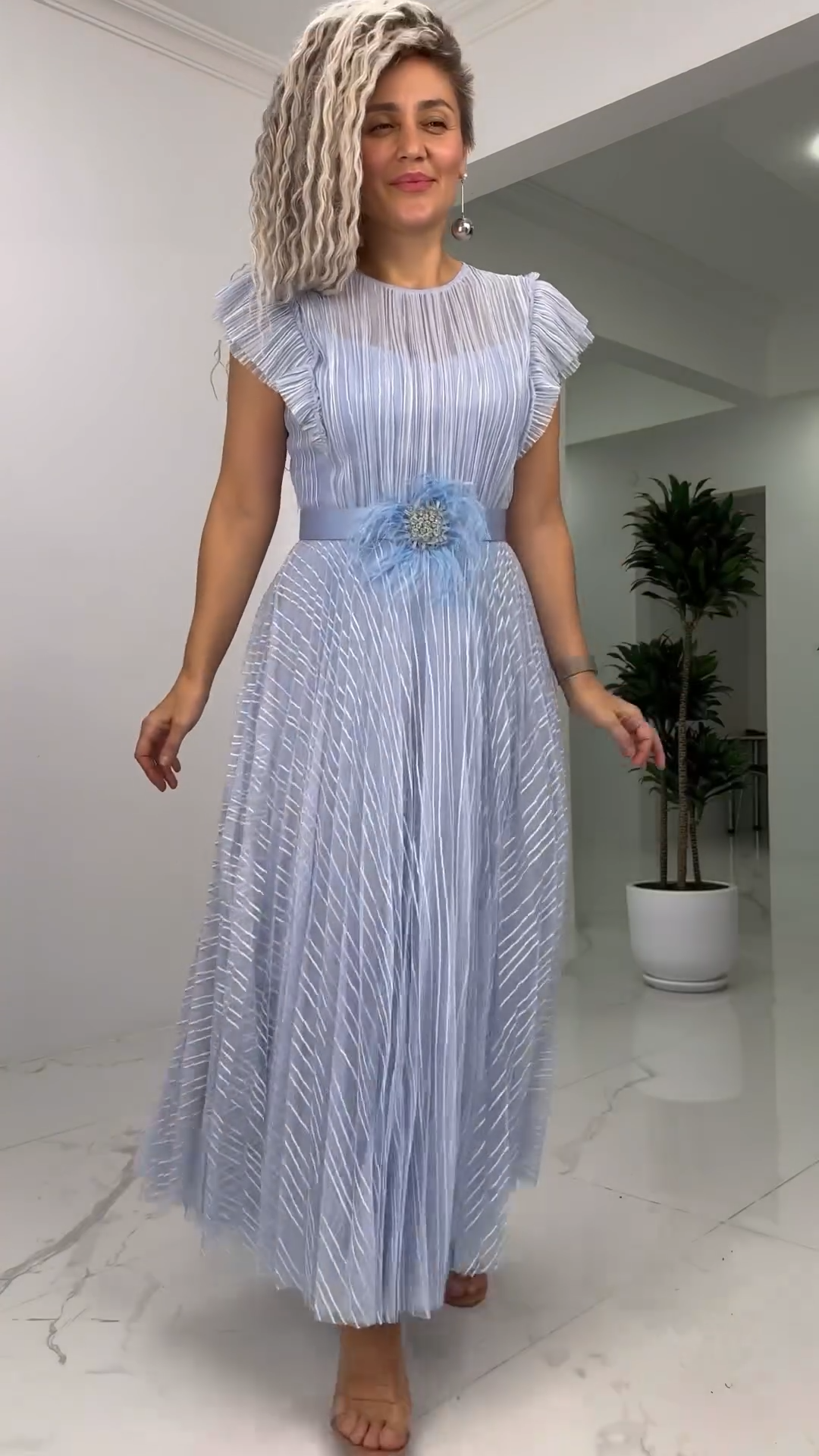 Robe en chiffon à coupe ajustée