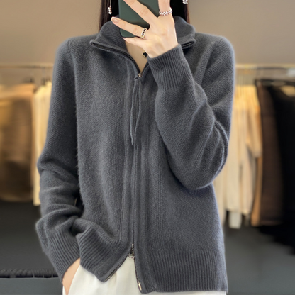 Giovana | Cardigan zippé en cachemire