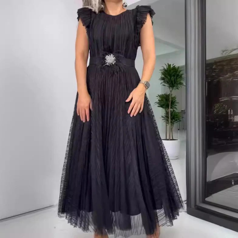 Robe en chiffon à coupe ajustée