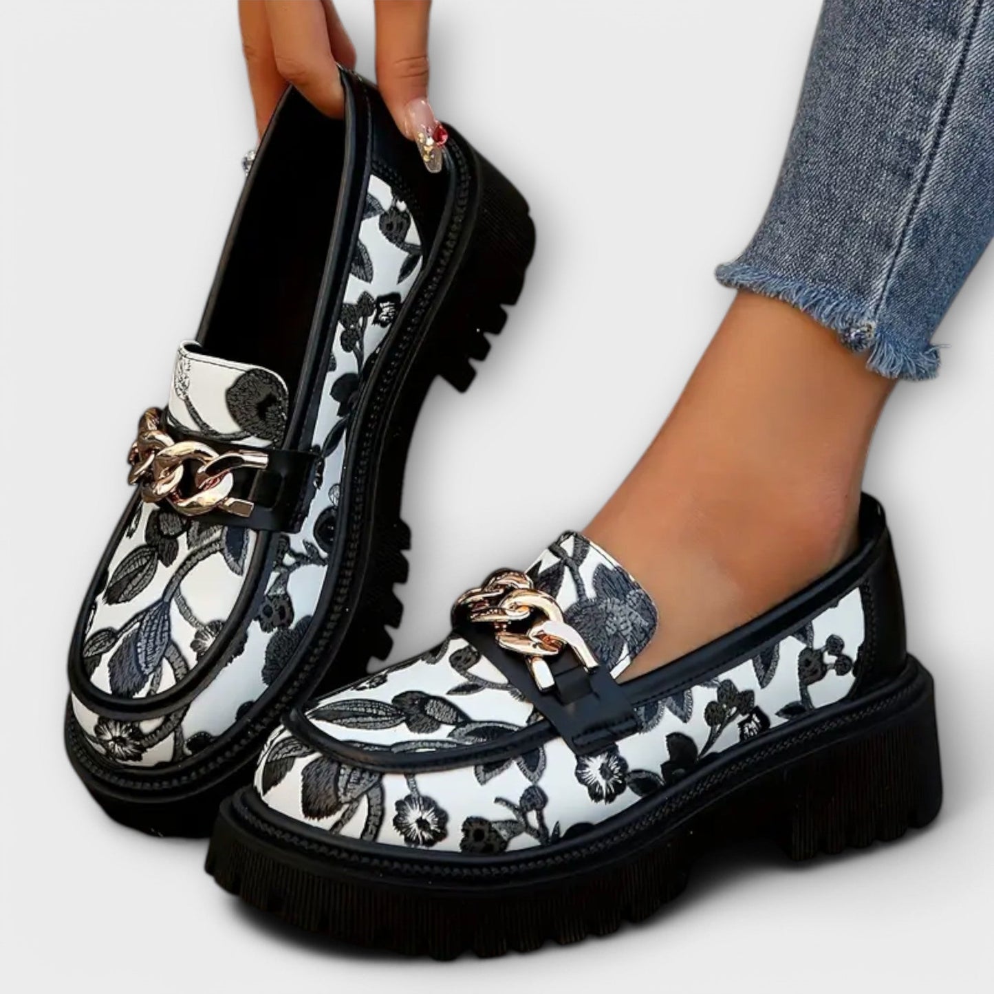Sandra - Mocassins rétro élégants