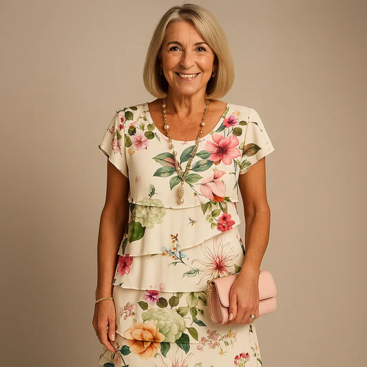 Émilie – Robe Maxi Élégante à Fleurs