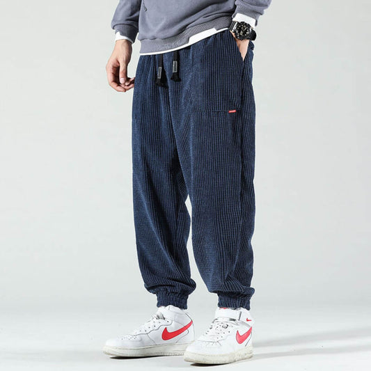 Kasper – Pantalons de jogging en velours côtelé élégants