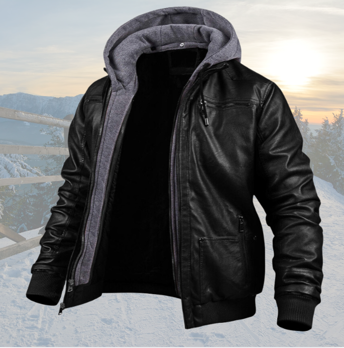 DAVE - VESTE D'HIVER EN CUIR