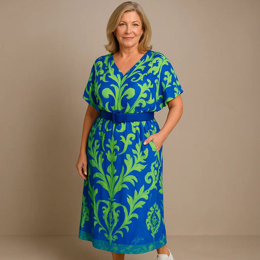 Nia | Robe maxi décontractée avec imprimé artistique