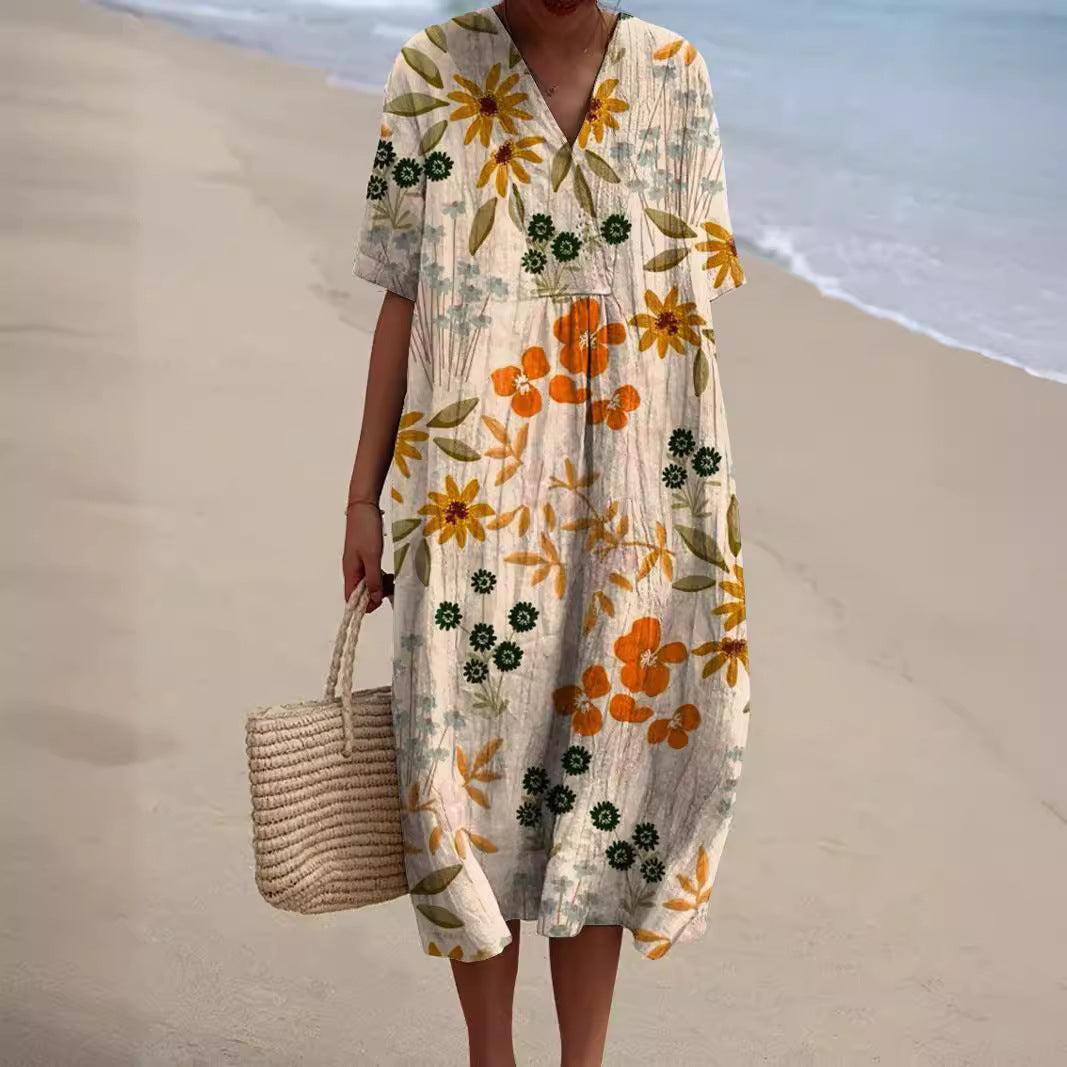 Nicka | Robe avec motif floral vivant