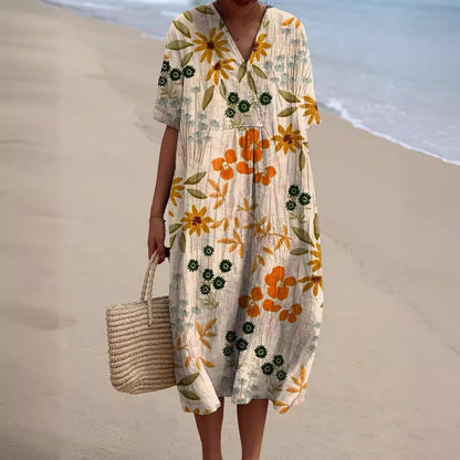 Nicka | Robe avec motif floral vivant