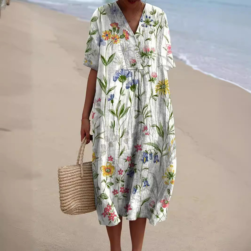 Nicka | Robe avec motif floral vivant