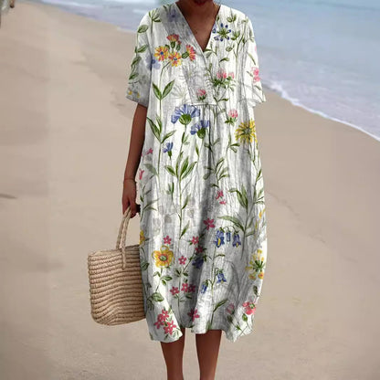Nicka | Robe avec motif floral vivant