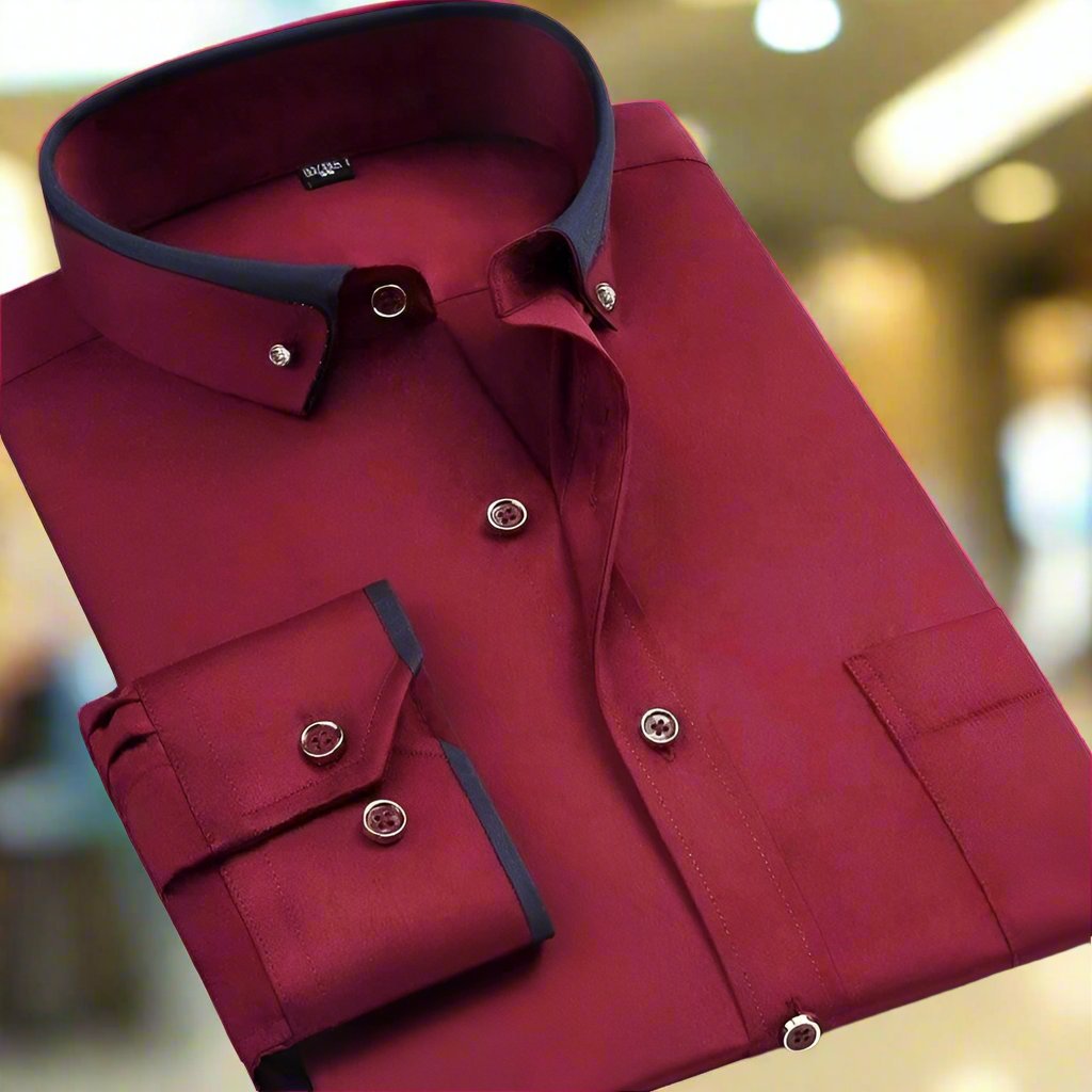David | Chemise Classique à Manches Longues