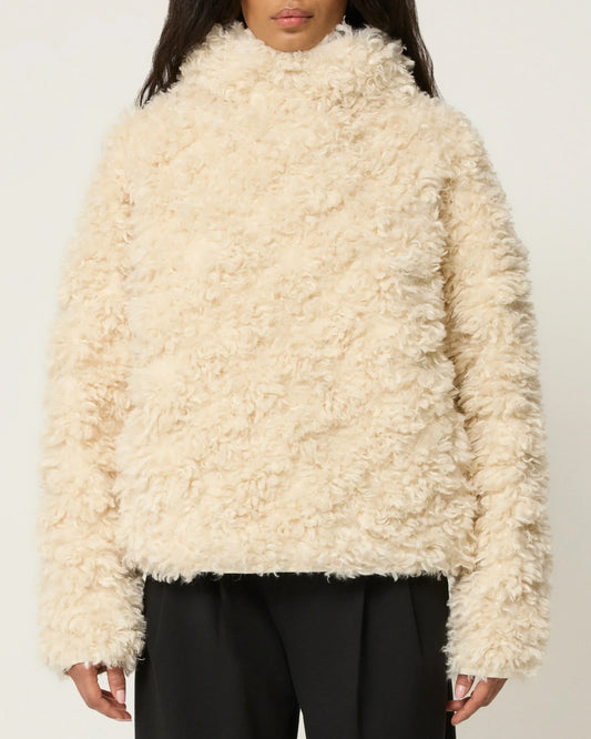 Ava/ Luxe Pull en Fausse Laine de Mouton