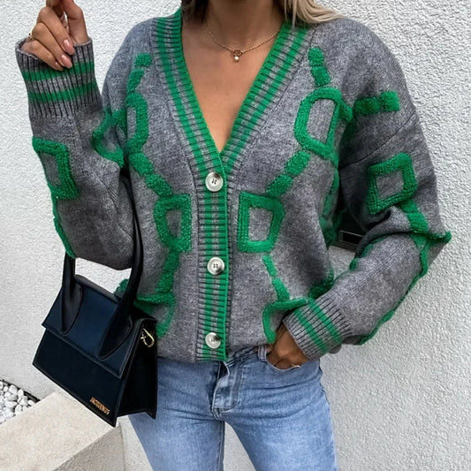 Nanette | Gilet tendance avec design géométrique
