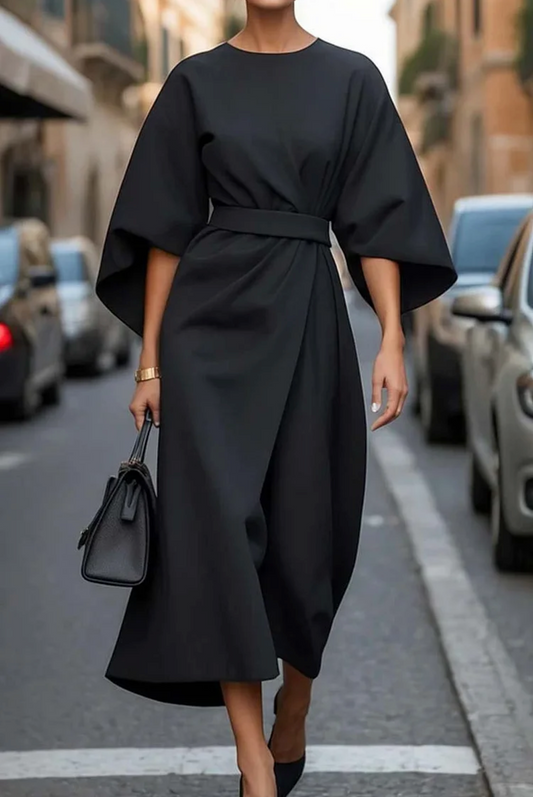 Julie | Robe élégante à manches bouffantes