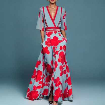 Amara – Robe Fleurie Intemporelle avec Élégance
