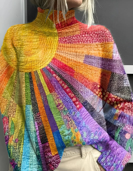 Demi | Pull col roulé coloré et joyeux