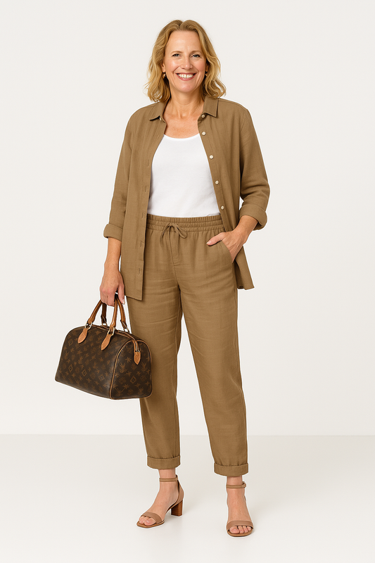 Zélie - Ensemble Chemise et Pantalon en Coton et Lin