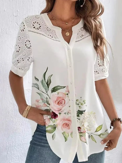 Ysolde | Chemise élégante à manches courtes