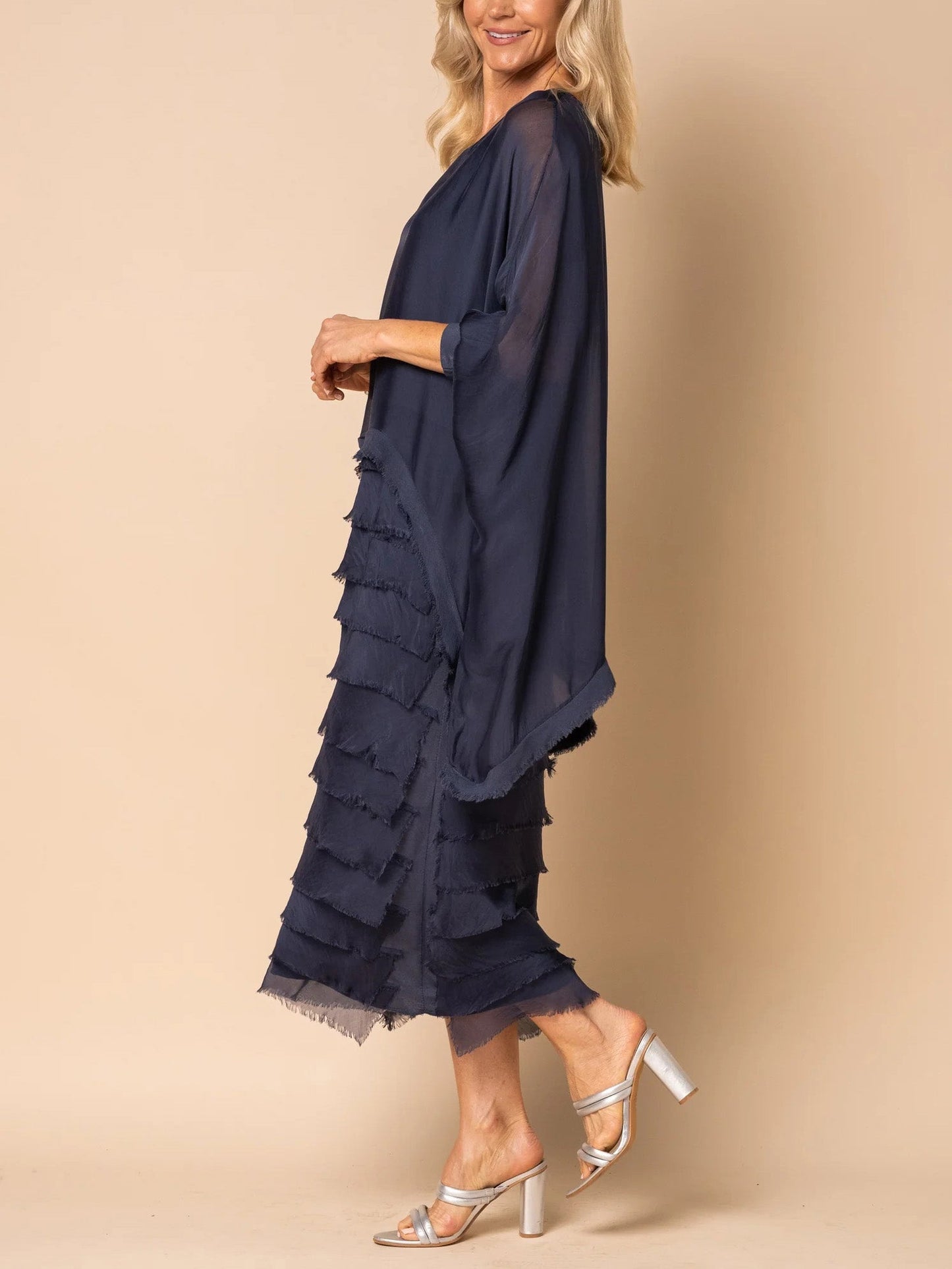 Dianne - Robe midi effilochée